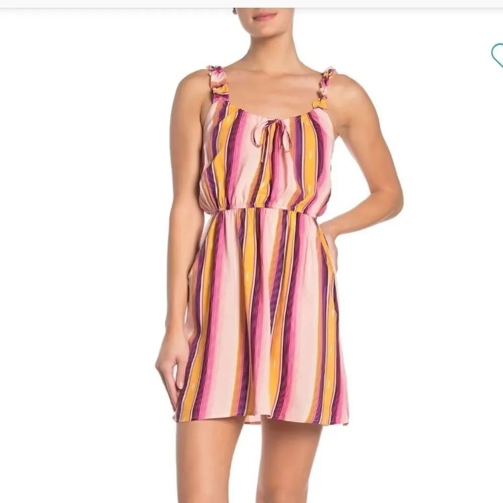 Bebop ruffled stripe dress, medium